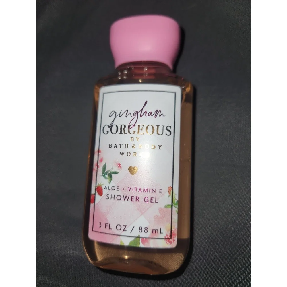 Bath & Body Works Travel Shower Gel Wash‎ Aloe Vitamin E GINGHAM GORGEOUS~RARE~